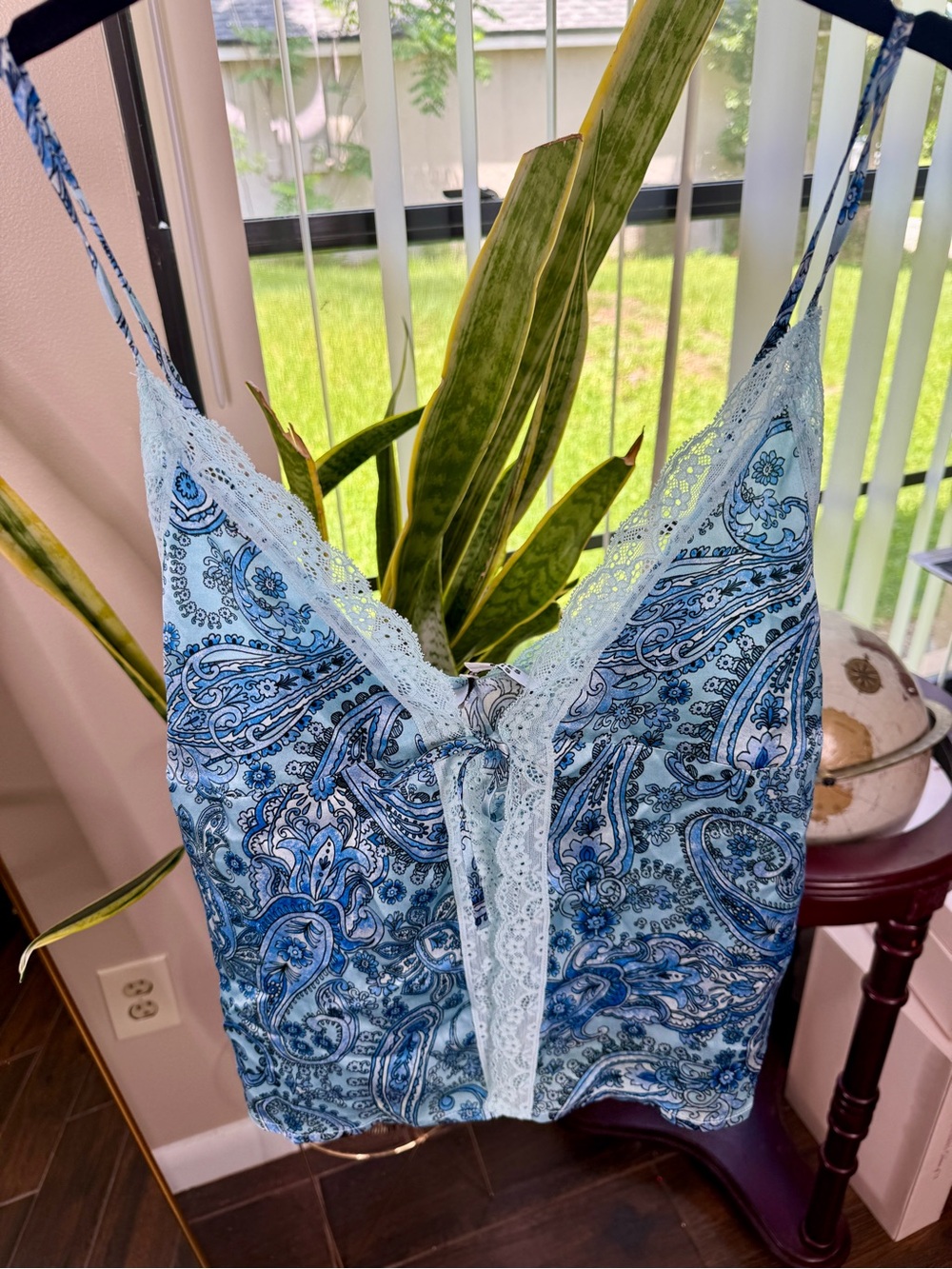 Frankie’s Bikinis Juliet Lace Silk Tank - Picture 5 of 7
